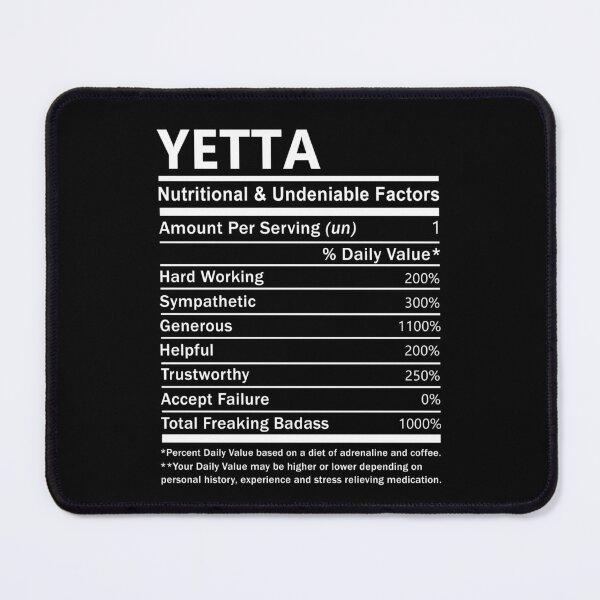 Item preview, Yetta Name T Shirt - Yetta Nutritional And Undeniable Factors Gift Item Tee designed and sold by lanawalton.