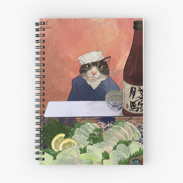 Item preview, The Sushi Chef: Day 36 of cat drawings designed and sold by emwheezie.
