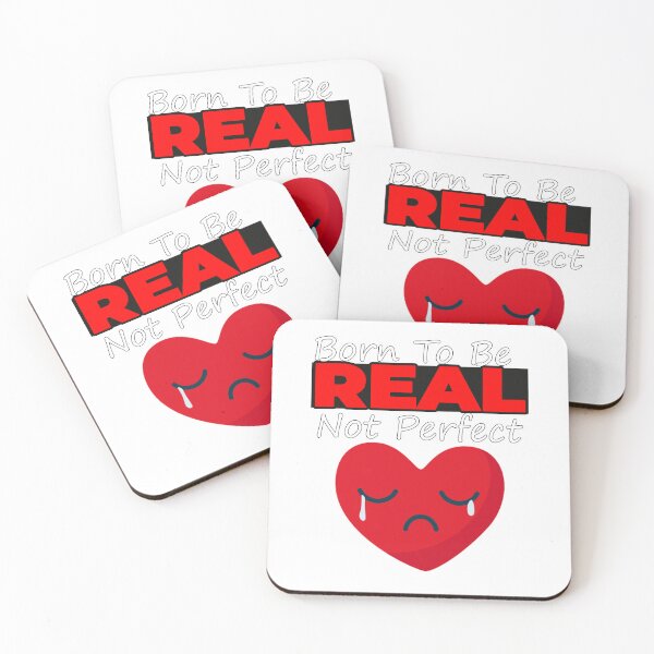 Item preview, Born To Be Real Not Perfect - SAD HEART designed and sold by cool-things-br.