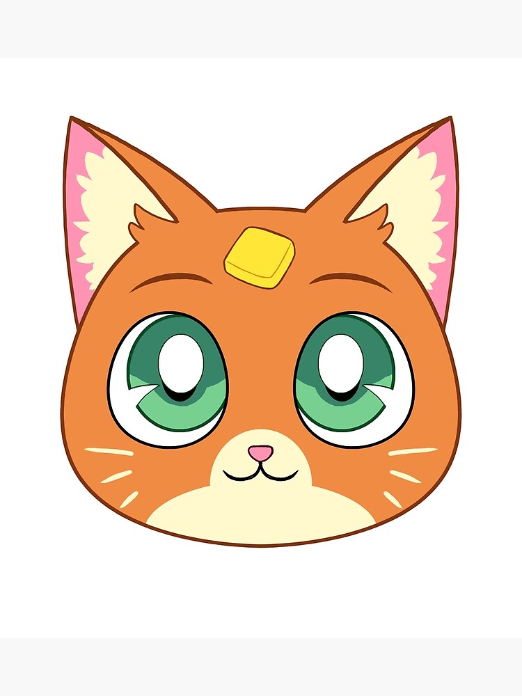 "Sailor Jorts the Cat Kawaii orange ginger anime cat with butter