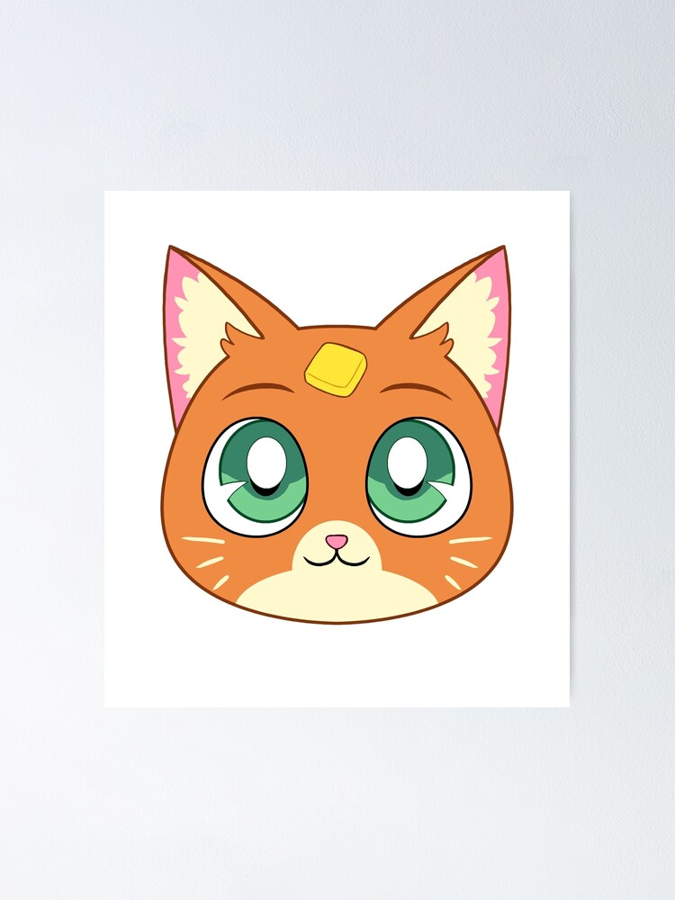 "Sailor Jorts the Cat Kawaii orange ginger anime cat with butter