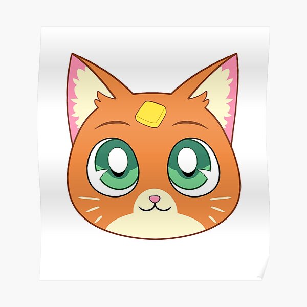"Sailor Jorts the Cat Kawaii orange ginger anime cat with butter