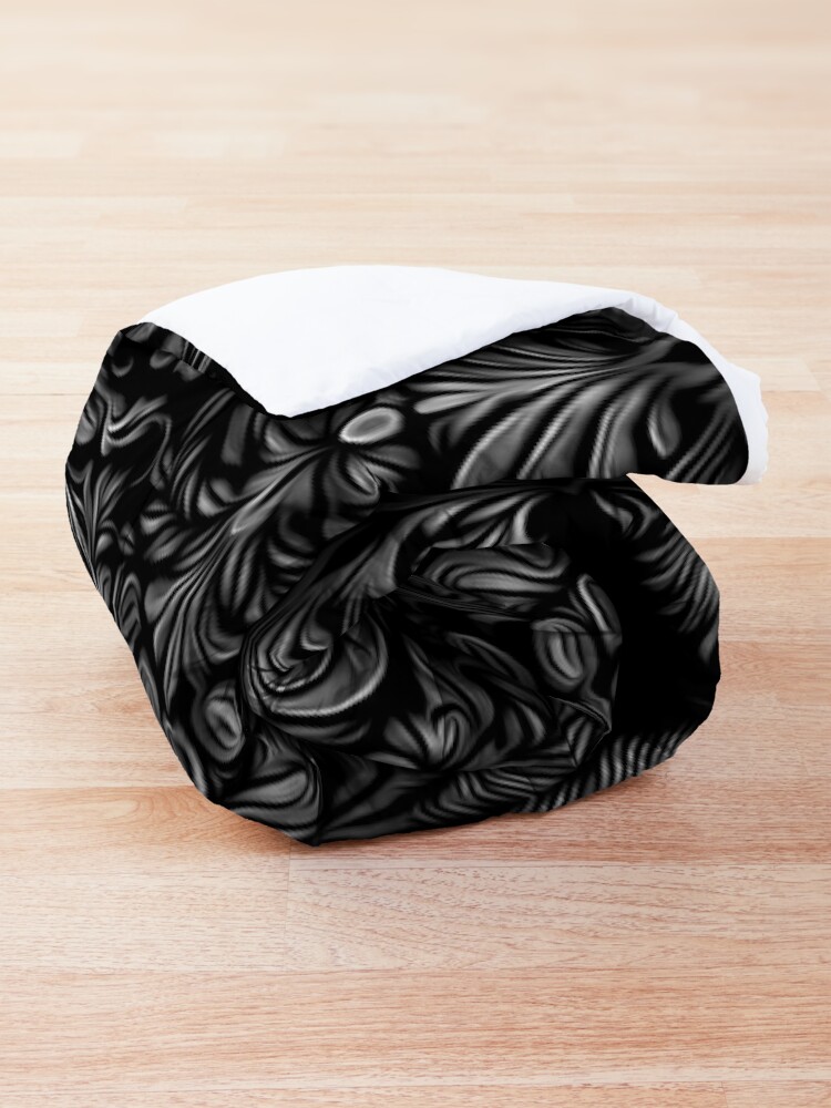 Alternate view of Vintage Pattern Black and White Comforter