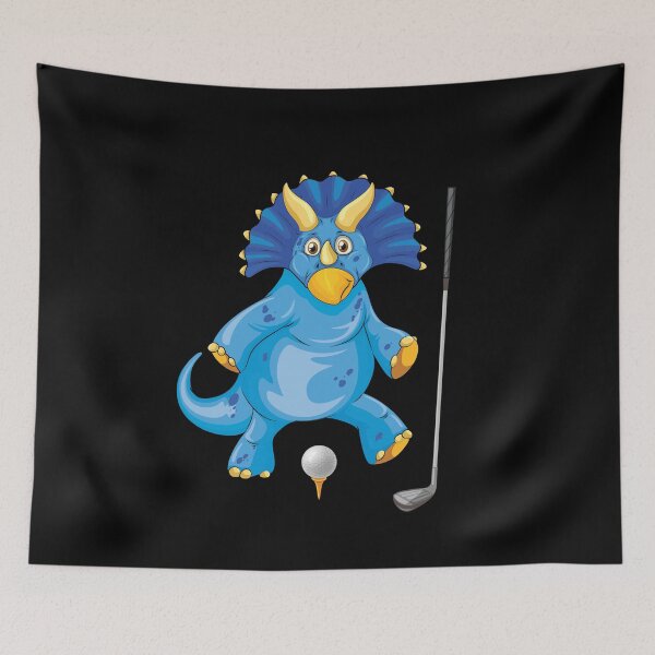 Item preview, Dinosaur Playing Golf ,Funny Good Dinosaur Golf Lovers Blue Design designed and sold by pedrored369.