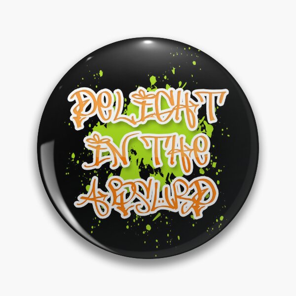 Artikelvorschau, Freude am Absurden Absurdismus Existentialismus Albert Camus Absurdität Singularität Graffiti Orange Lime entworfen und verkauft von Shayna Westfall.