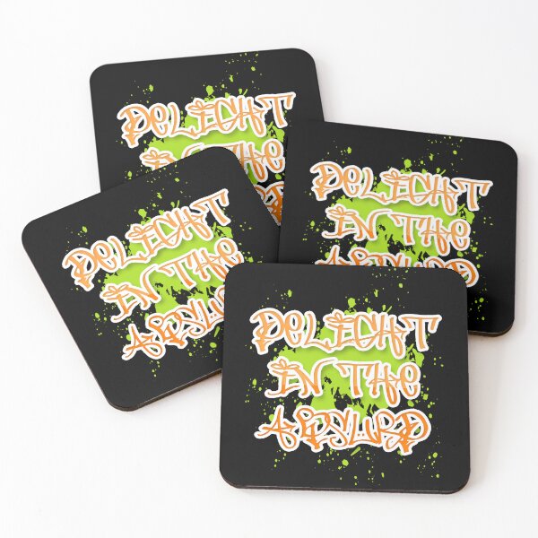 Item preview, Delight in the Absurd Absurdism Existentialism Albert Camus Absurdity Singularity Graffiti Orange Lime designed and sold by Shayna Westfall.