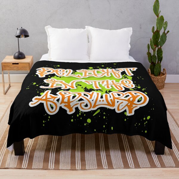 Item preview, Delight in the Absurd Absurdism Existentialism Albert Camus Absurdity Singularity Graffiti Orange Lime designed and sold by Shayna Westfall.