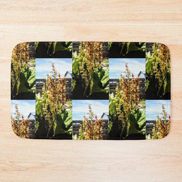 Item preview, Red Rhubarb Flowers, Narrow Collage Style (on Black) designed and sold by GladBlackLamb.