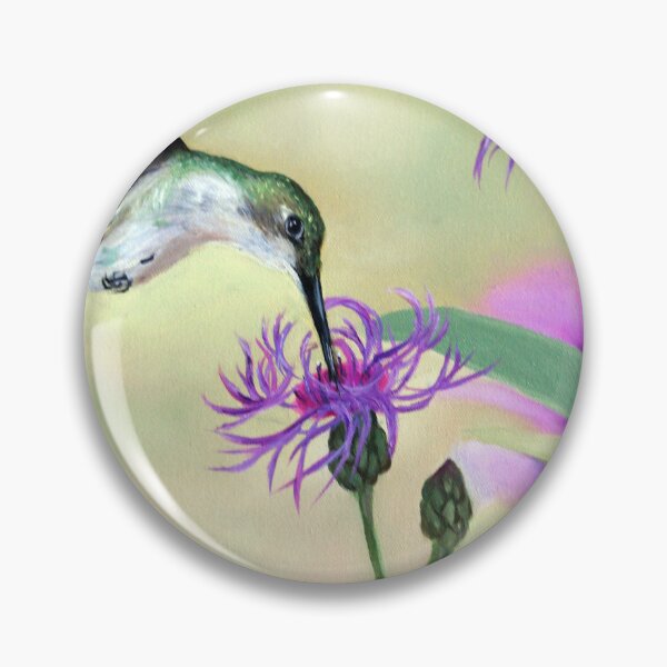 Item preview, Hummingbird and cornflowers designed and sold by LartSelonGigi.