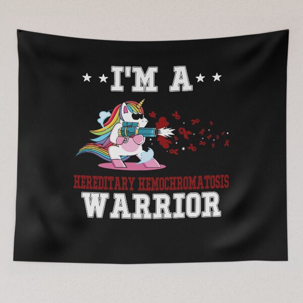 Item preview, Funny Unicorn I'm A Hereditary Hemochromatosis Warrior designed and sold by heppenp.