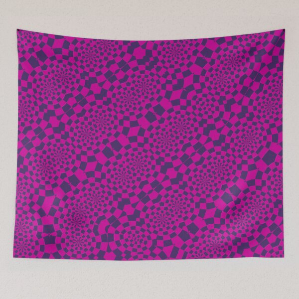 Item preview, Checkered pink purple kaleidoscopic pattern designed and sold by LittleCountess.