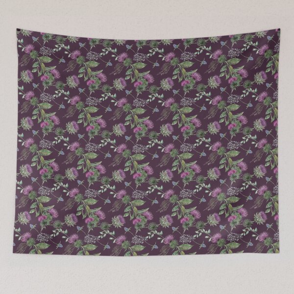 Aperçu de l'œuvre Scotland-Scottish-Thistle-Floral Pattern-3 créée et vendue par broadmeadow.