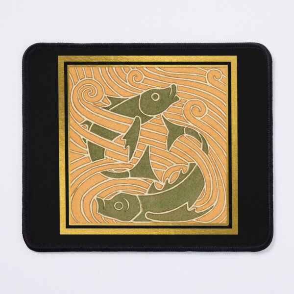 Item preview, Antique Fishes Tile designed and sold by artistoutfitter.