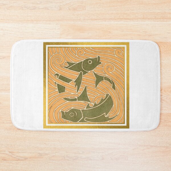 Item preview, Antique Fishes Tile designed and sold by artistoutfitter.