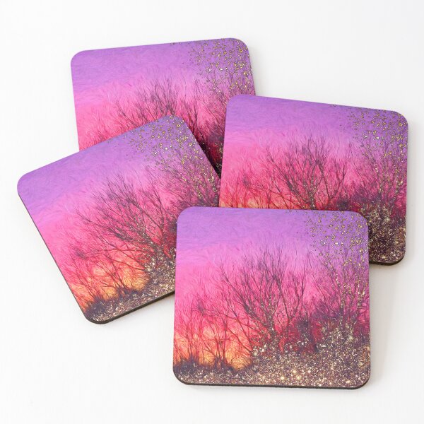 Item preview, Sunset Magic, magical colorful abstract landscape designed and sold by Glimmersmith.