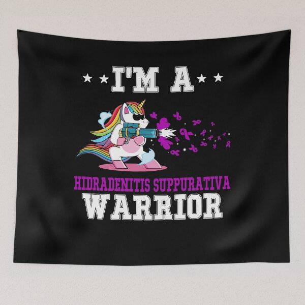 Item preview, Funny Unicorn I'm A Hidradenitis Suppurativa Warrior designed and sold by heppenp.