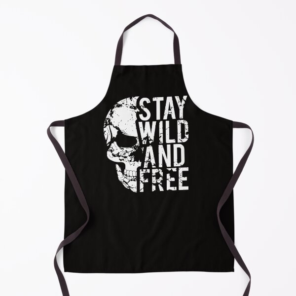 Item preview, Stay Wild and Free Skull & Grunge Wording Lettering designed and sold by WearWolfDesigns.