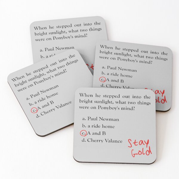 Item preview, The Outsiders - Ponyboy - Quiz Question designed and sold by mymymagic.