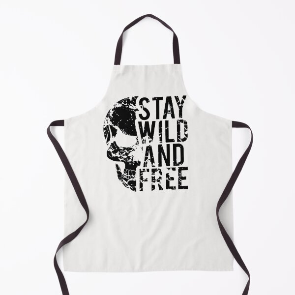 Item preview, Stay Wild and Free Skull & Grunge Wording Lettering Black designed and sold by WearWolfDesigns.