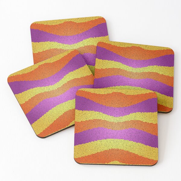 Item preview, 65 MCMLXV Spicy Color Block Wave Stained Glass Mosaic Pattern designed and sold by 65 MCMLXV.