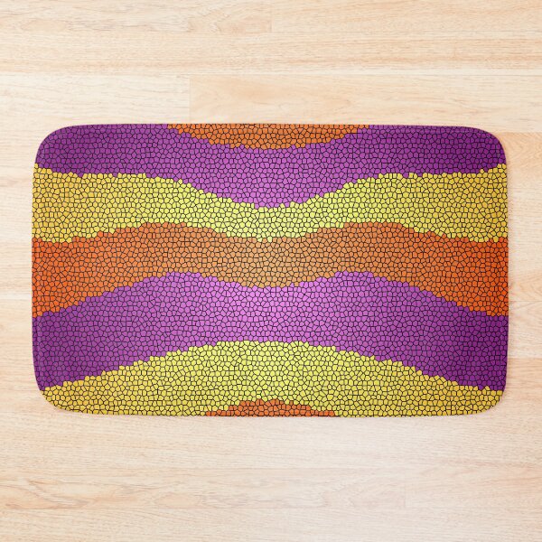 Item preview, 65 MCMLXV Spicy Color Block Wave Stained Glass Mosaic Pattern designed and sold by 65 MCMLXV.