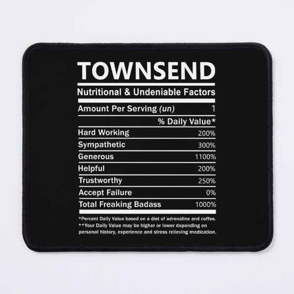 Item preview, Townsend Name T Shirt - Townsend Nutritional And Undeniable Factors Gift Item Tee designed and sold by sallyanney.