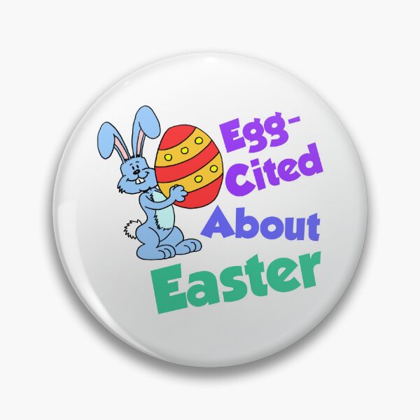 Item preview, Excited About Easter Egg Pun With Easter Bunny designed and sold by jaycartoonist.