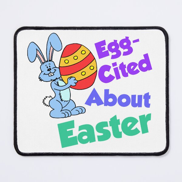 Item preview, Excited About Easter Egg Pun With Easter Bunny designed and sold by jaycartoonist.