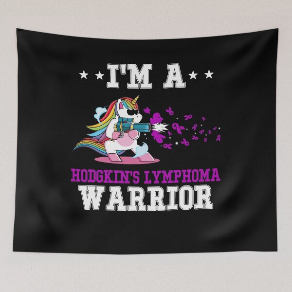 Item preview, Funny Unicorn I'm A Hodgkin's Lymphoma Warrior designed and sold by heppenp.