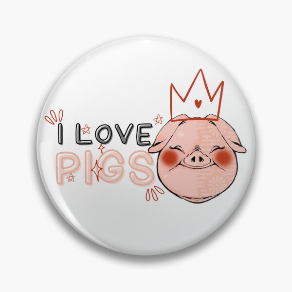 Item preview, I love pigs - funny gift for pigs day designed and sold by niamaes.