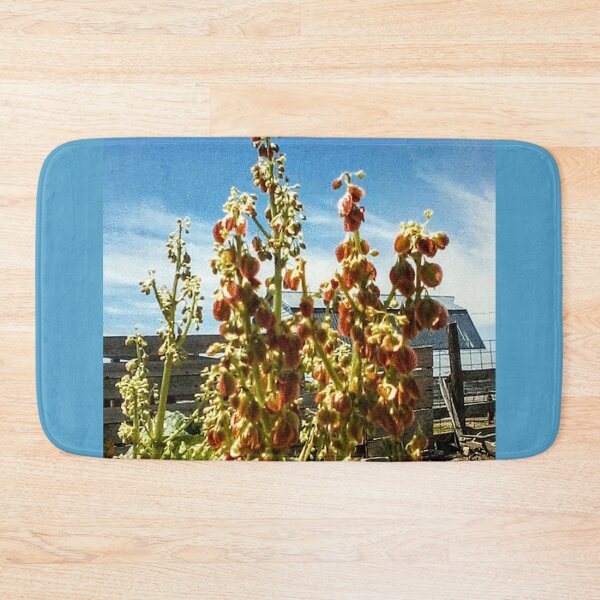 Item preview, Red Rhubarb Flowers Against Summer Sky (on Sky Blue) designed and sold by GladBlackLamb.