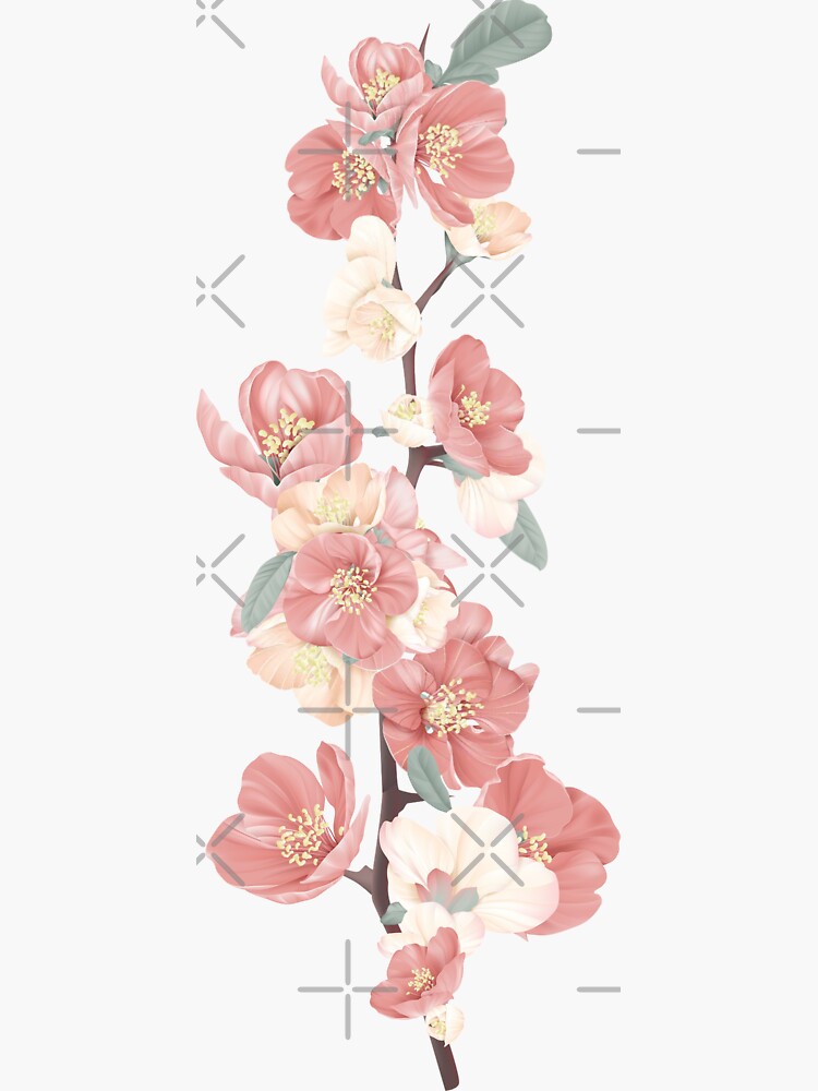 "Japanese flower" Sticker by RheaRealm Redbubble