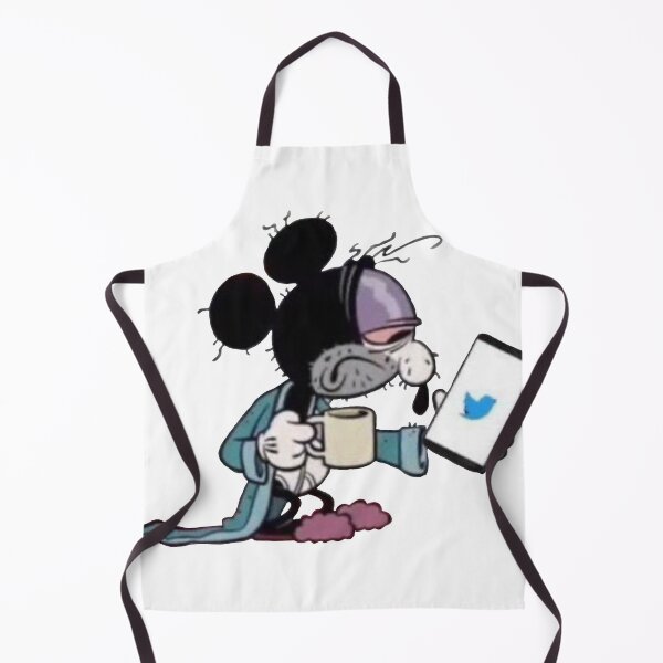 Item preview, Tired MickeyMouse looking at twitter meme designed and sold by uncannyjuice.