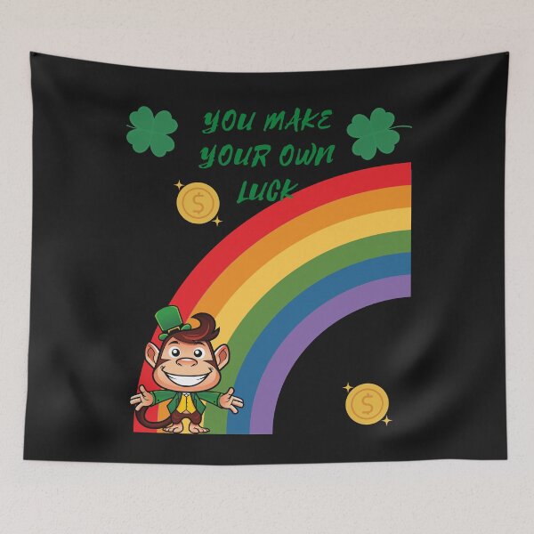 Item preview, You Make Your Own Luck - Irish Monkey with Rainbow designed and sold by Mechanical-Artt.