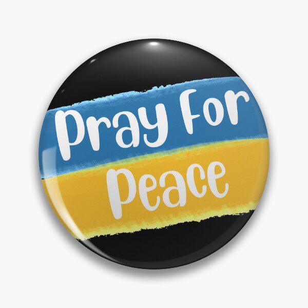 Item preview, PRAY FOR PEACE Ukraine Support Ukrainian Flag designed and sold by ittybittyowl.