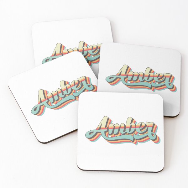 Item preview, Amber name - cool 70s retro font surf style design designed and sold by NameTheory.