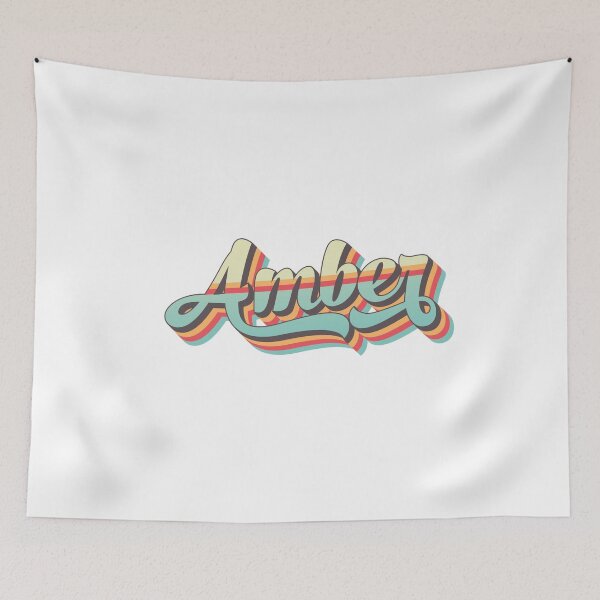Item preview, Amber name - cool 70s retro font surf style design designed and sold by NameTheory.
