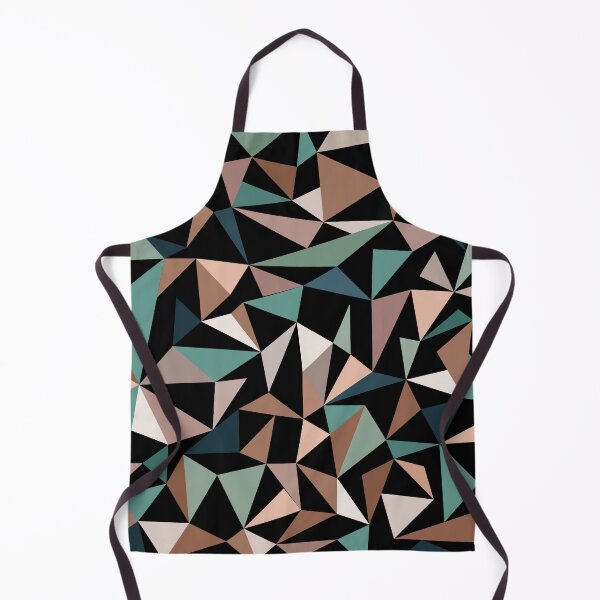 Item preview, Teal and brown triangle mosaic pattern designed and sold by TheCosmoWest.