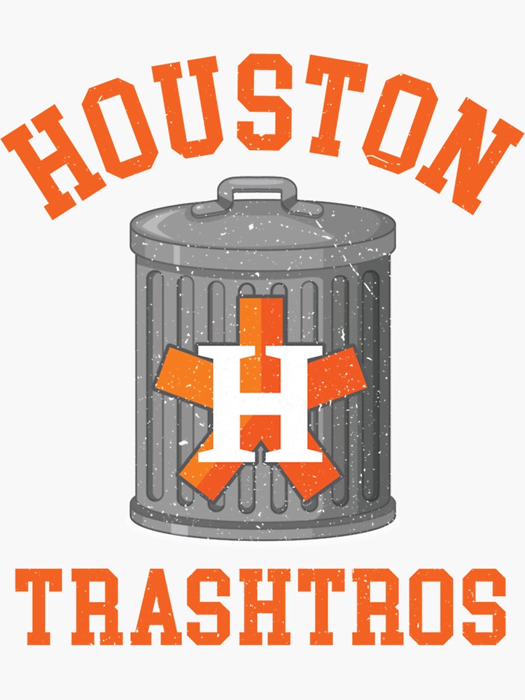 Houston Trashtros Asterisks Cheaters Trash Can  Sticker for Sale