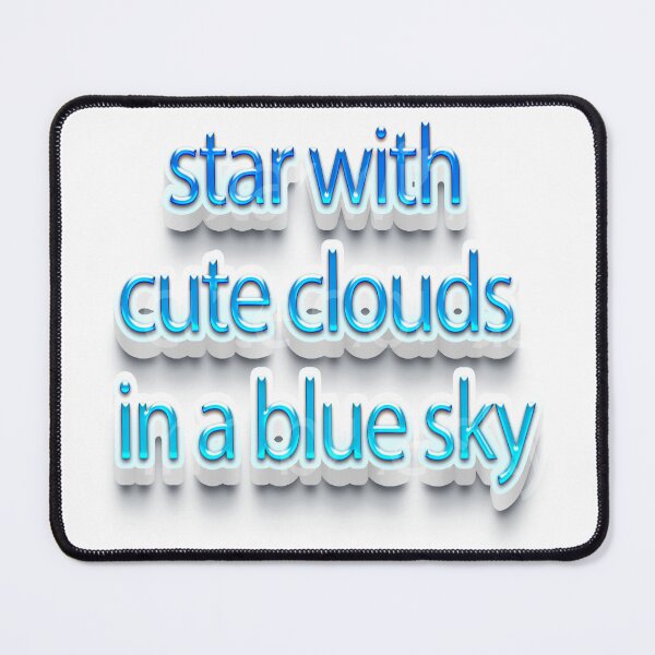 Item preview, star with cute clouds in a blue sky designed and sold by wixvuitton.