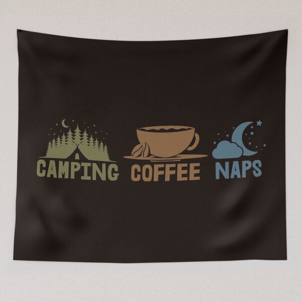 Item preview, Camping Coffee Naps | Camping | Hiking Retro designed and sold by KrisSidDesigns.