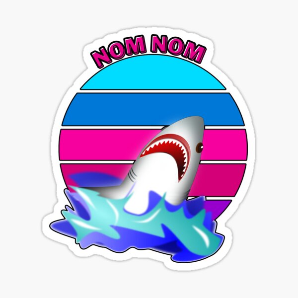 "nom nom yummy yummy" Sticker by SharksAmillion Redbubble