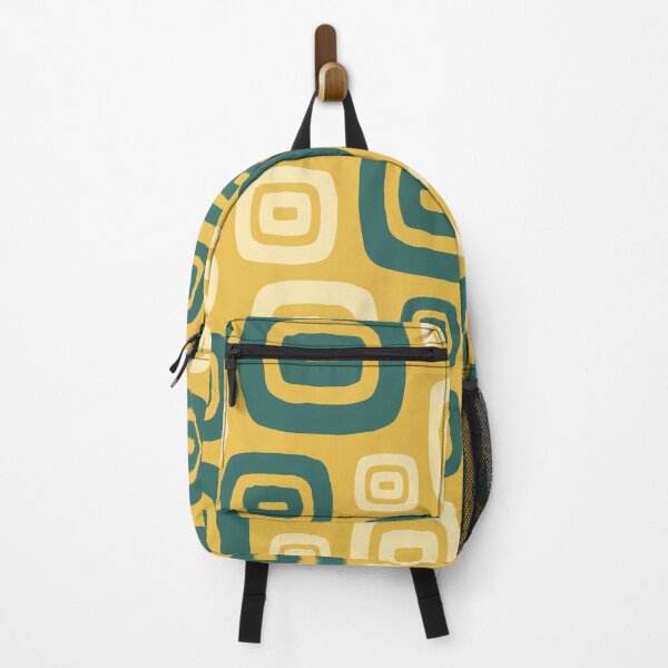 Item preview, Retro Mid Century Modern Abstract Pattern 435 Green Yellow and Beige designed and sold by tonymagnerart.