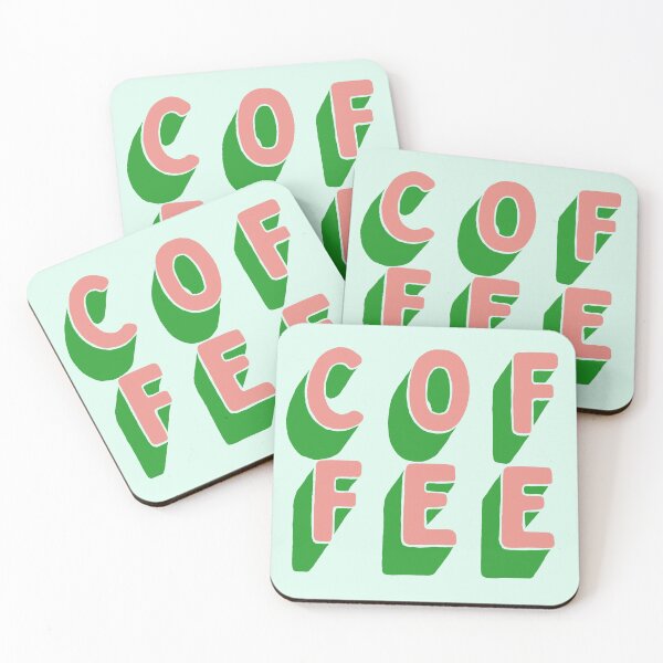 Item preview, Coffee (pink & green) designed and sold by pencilpepper.