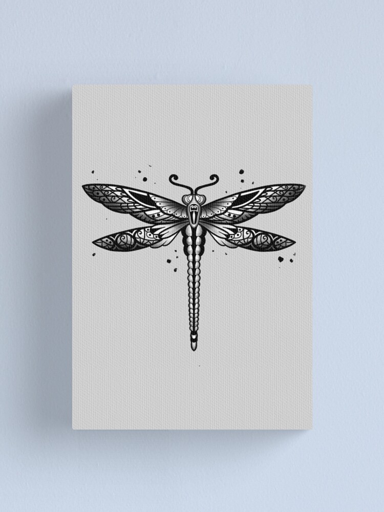 Dragonfly Tattoo Traditional" Canvas Print for Sale by PauLeeArt