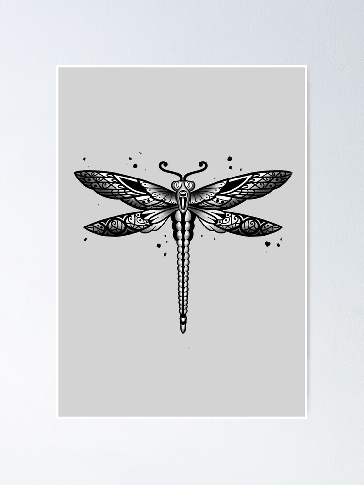 Dragonfly Tattoo Vector Art Icons and Graphics for Free Download