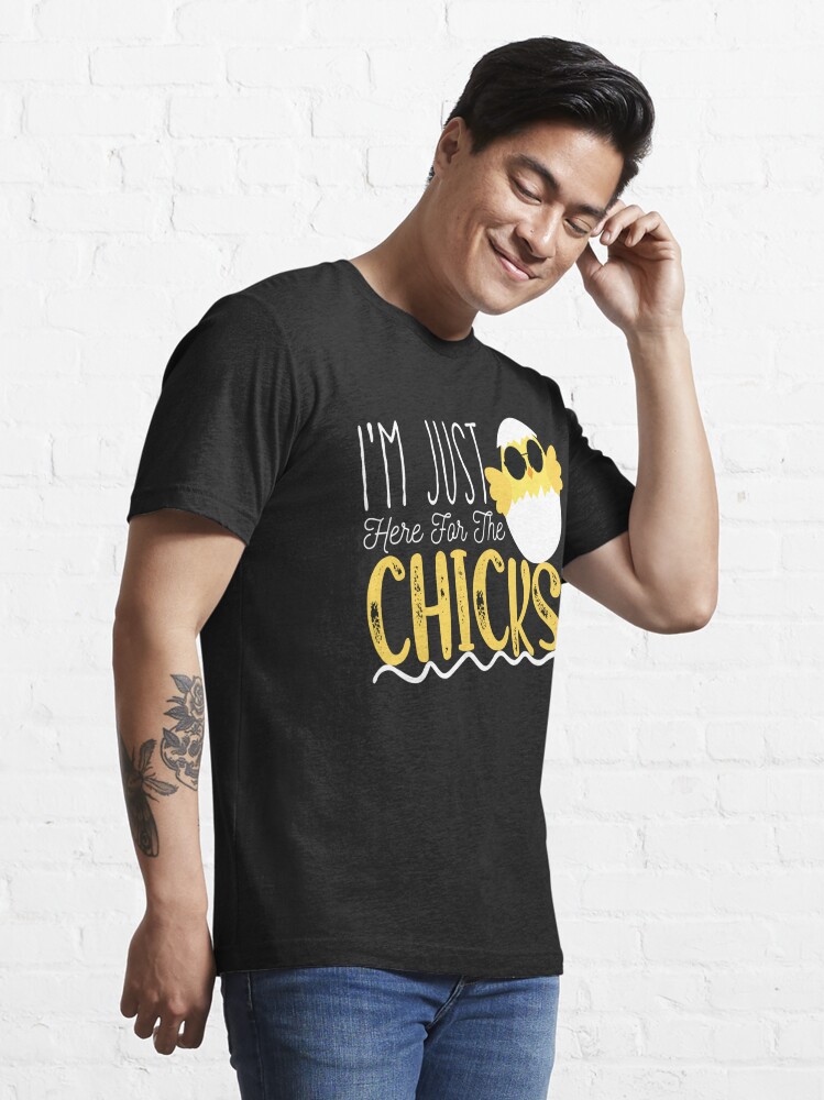 Disover I’m Just Here for the Chicks Shirt,Cute Easter Shirt,  Matching Family Outfit, Funny Easter Gift, Easter Party Shirts Essential T-Shirt