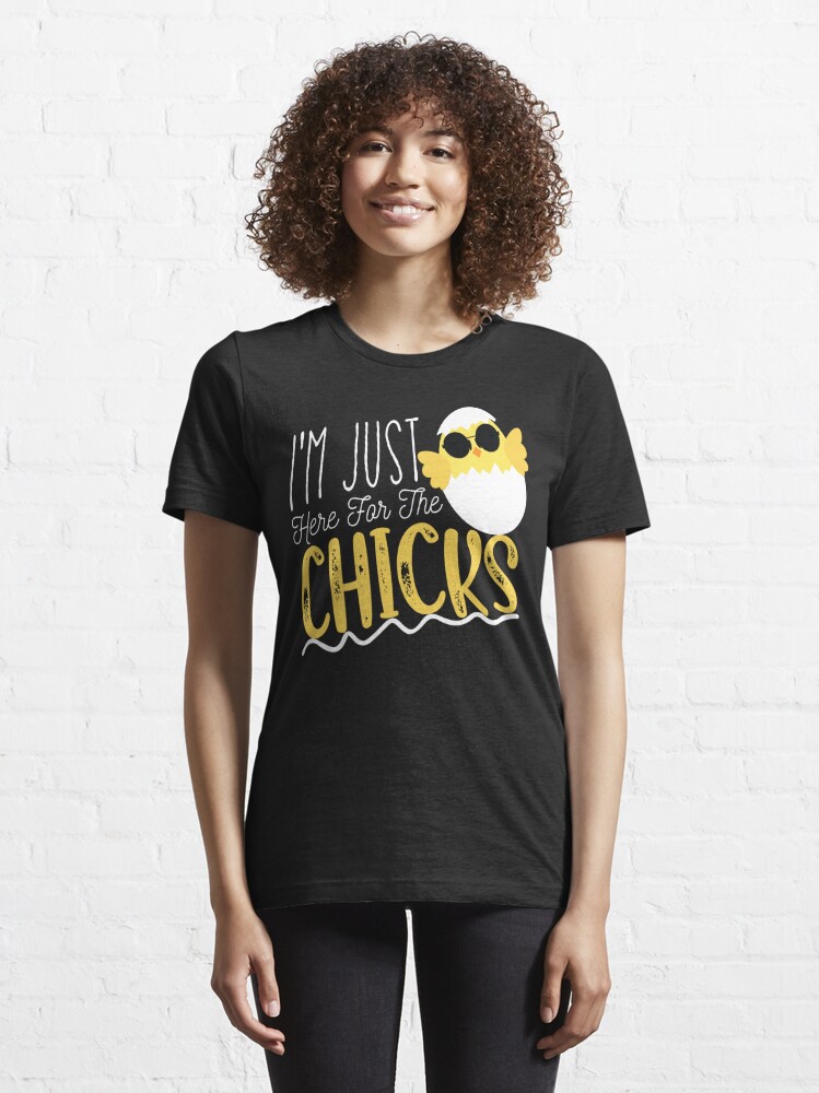 Discover I’m Just Here for the Chicks Shirt,Cute Easter Shirt,  Matching Family Outfit, Funny Easter Gift, Easter Party Shirts Essential T-Shirt