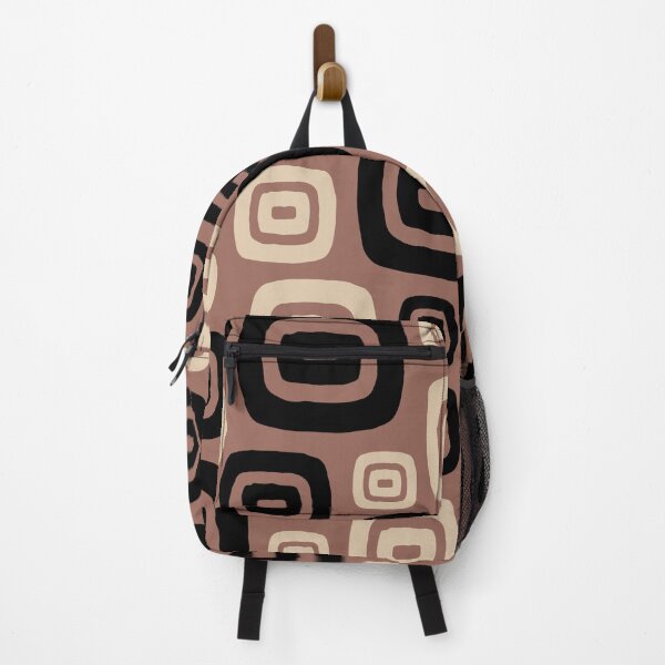 Item preview, Retro Mid Century Modern Abstract Pattern 438 Black and Brown and Beige designed and sold by tonymagnerart.