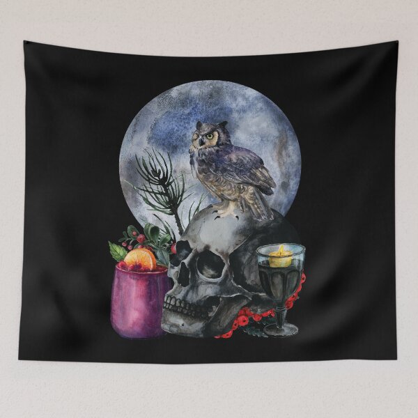 Item preview, Witchy Watercolour Art Print | Cottagecore Art | Dark Academia Art designed and sold by EmmiFoxDesigns.